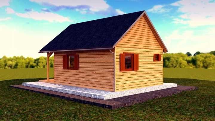 Domek drewniany letniskowy całoroczny 5m/8m 20mm