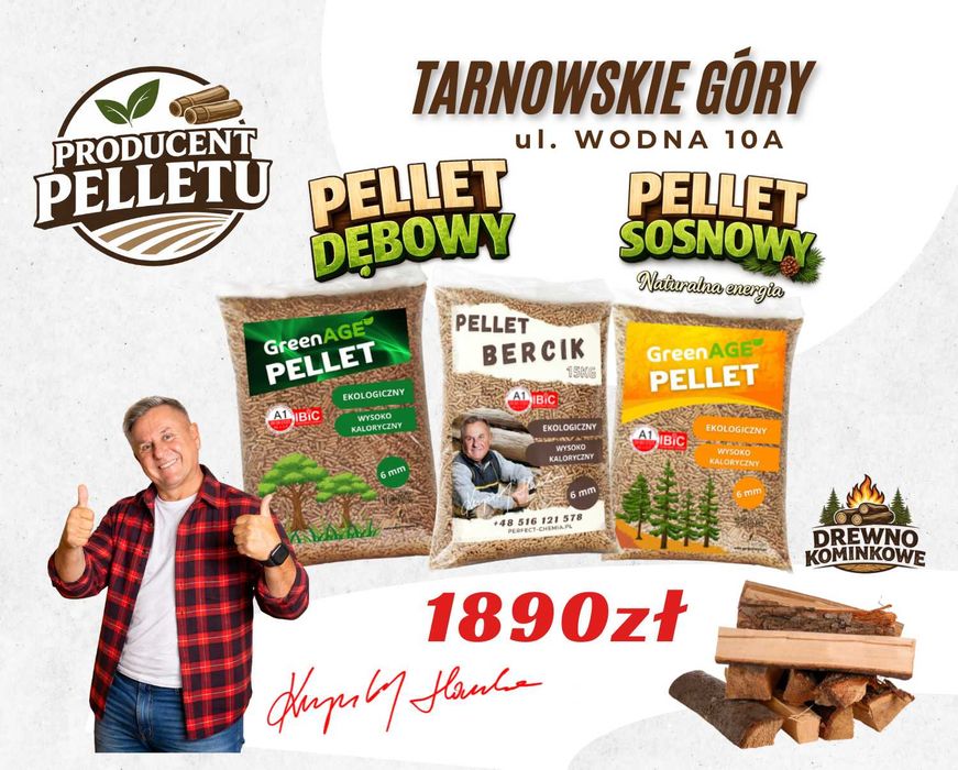 Ekologiczny PELLET Drzewny - Dębowy / Sosnowy Worki 15 KG - 1005KG