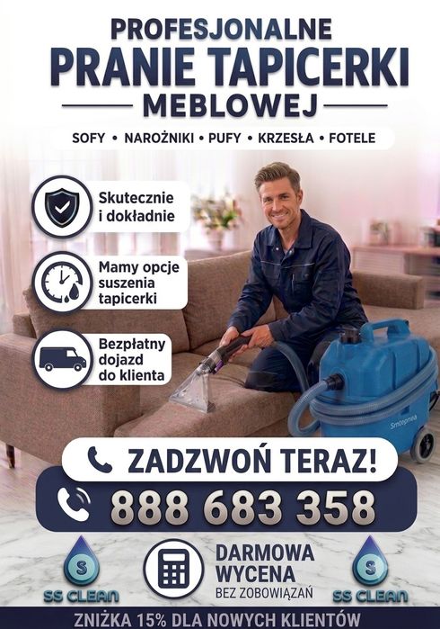 Pranie tapicerki meblowej I samochodowej