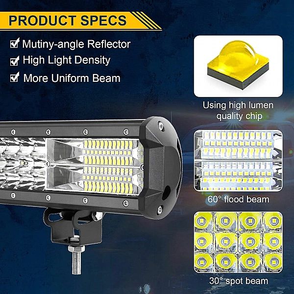 Reflektor Halogen Led Lampa Robocza Ledbar Rigidon 396W 28" Offroad 12