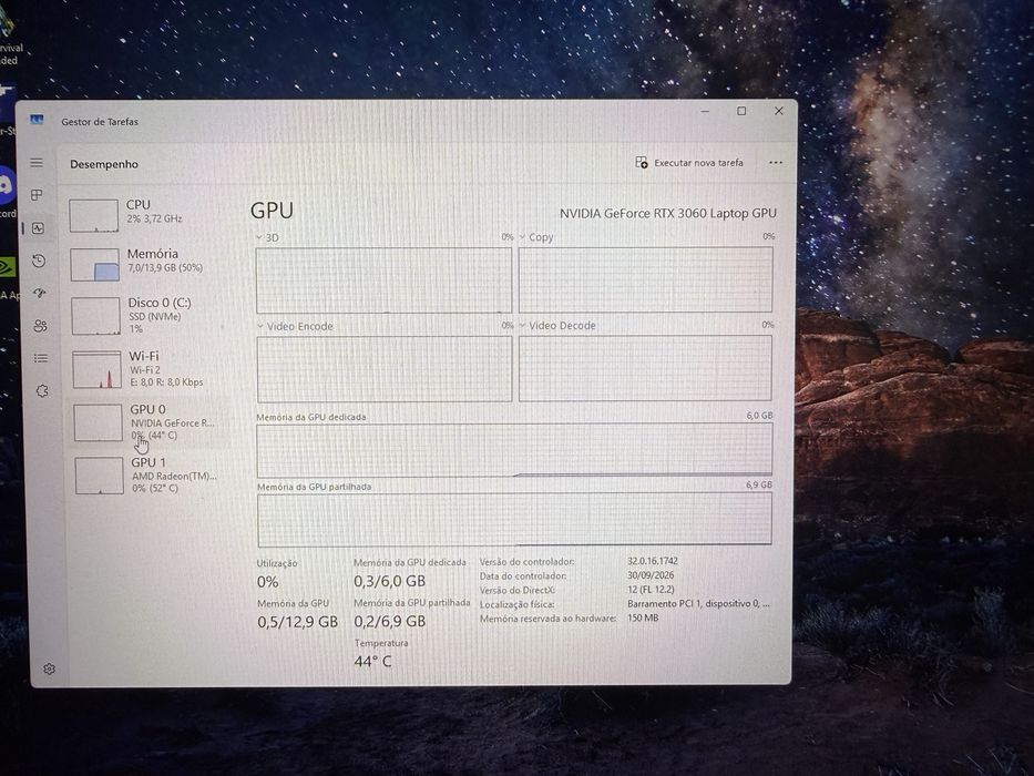 Portátil Gaming Lenovo Legion 15.6” 165Hz Ryzen 7 16GB RAM 512GB NVME Nvidia RTX3060 6GB