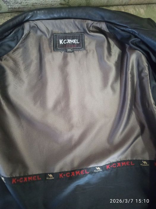 Чоловіча кожана куртка 3XL