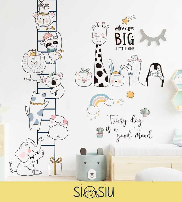 Naklejki na ścianę wesoła drabinka.