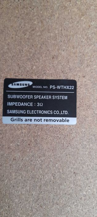 Subwoofer głośnik nisko tonowy Samsung PS-WTHX22.