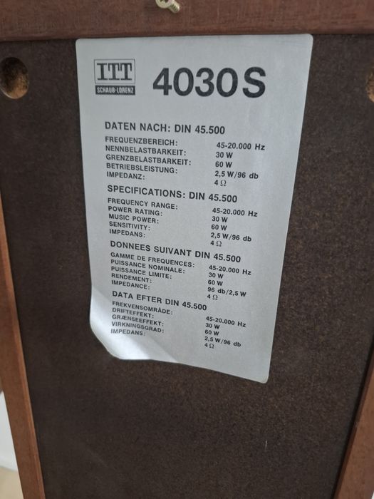 Kolumny ITT 4030S+ stendy