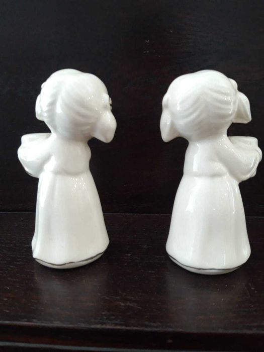 Porcelanowe Figurki Aniołki Świeczniki