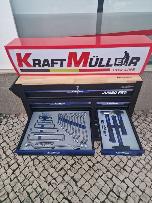 Carrinho de ferramenta XXXL JUMBO PRO 11 gavetas completas novo