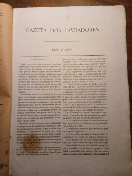 Gazeta dos Lavradores, Março de 1881