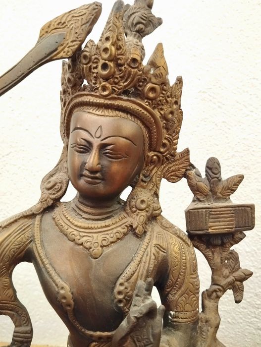 Estátua Monjushri Bodhisattva, Deus da Sabedoria Transcendente, Buda