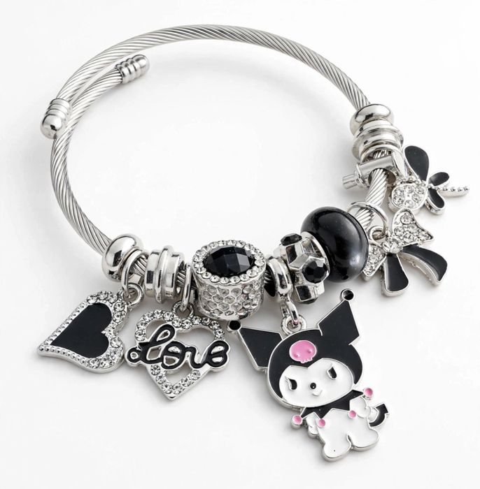 Pulseira  Kuromi kawaii estilo pandora
