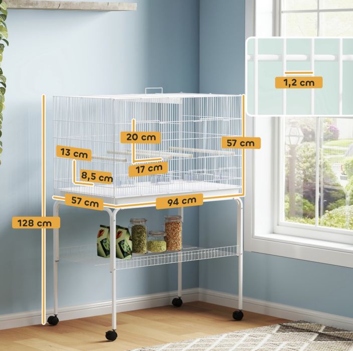 Gaiola para pássaros PawHut - NOVA