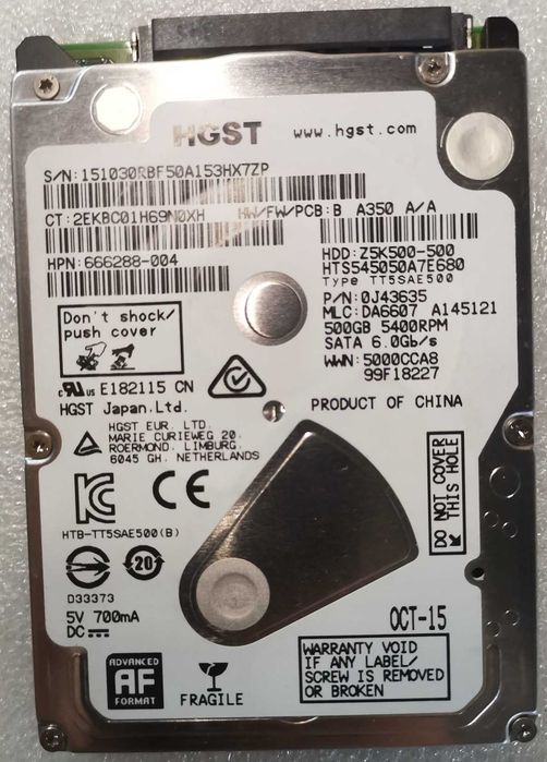 Discos Rígidos Sata HDD 2.5" (320GB / 500GB)