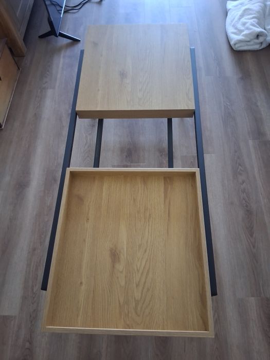 Mesa de centro  carvalho/preto  C100cm L50cm A40cm