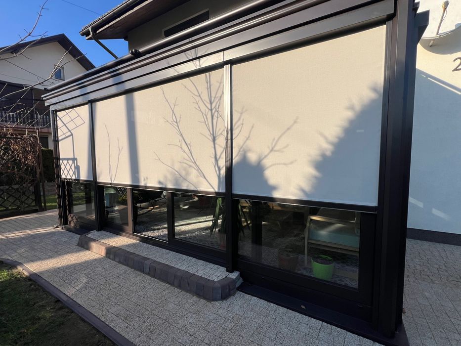 Roleta zewnętrzna typ Screen ZIP do okien, tarasów, pergol. Na wymiar