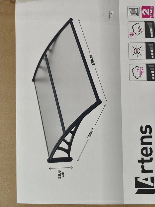 Toldo termoplástico leve