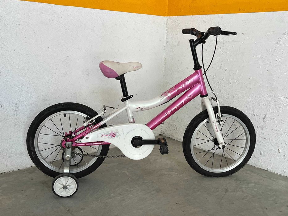 Bicicleta criança roda 16 ideal 4 - 6 anos com rodinhas