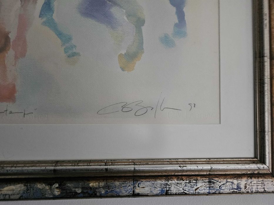 Serigrafia De Cavalos em aquarela de Beatrice Bulteau