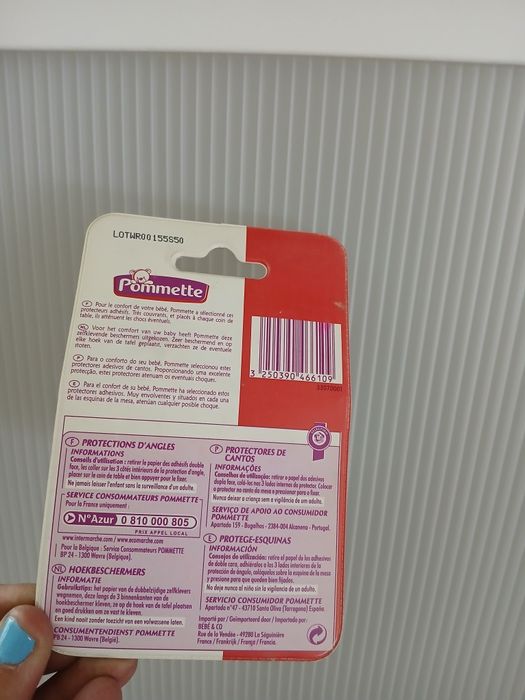 Protetor  de esquinas em plástico