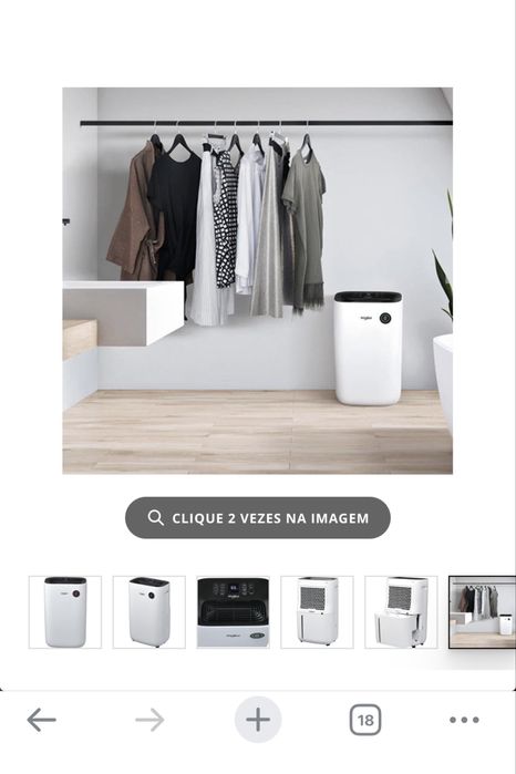 Desumidificador Whirlpool DE20W5252 – Quase Novo