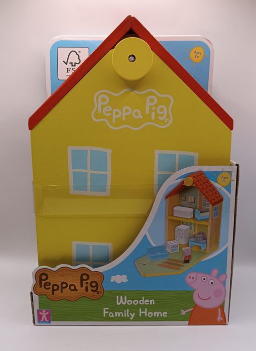 Świnka Peppa - Klasyczny Drewniany Domek + FIGURKA
