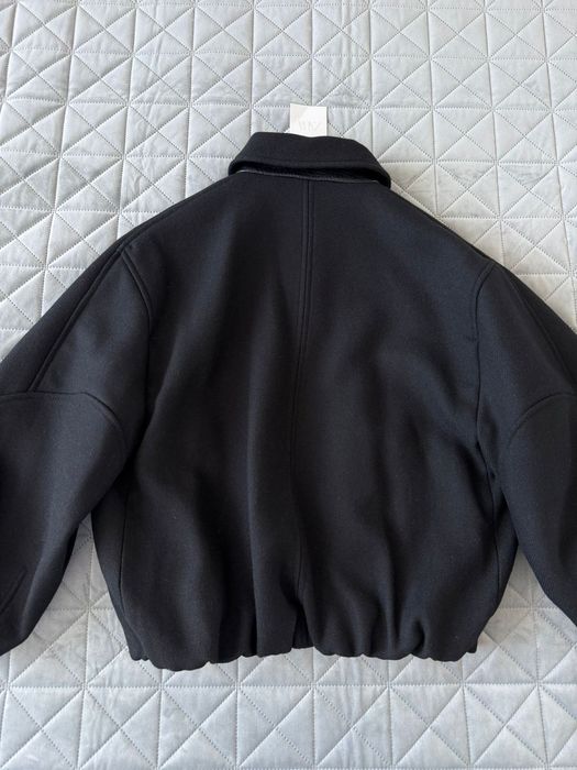 Стильний бомбер, куртка вовна Zara. Чорний