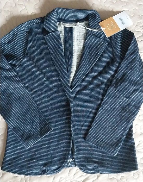 Blazer desportivo | azul-marinho riscas prateado | Name it | Tam 7/8