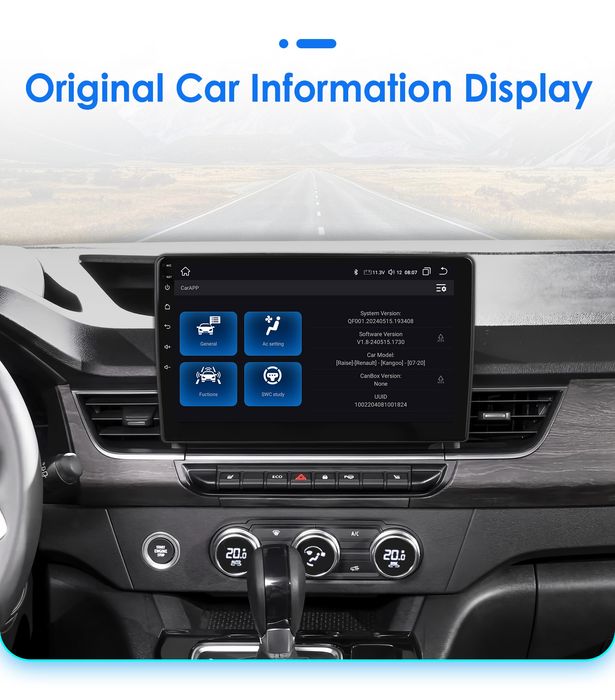 Rádio Android Renault Kangoo (2019 a 2025) 2/32GB Carplay GPS wifi BT