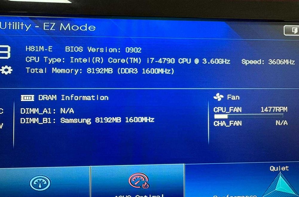 Bundle Intel i7 4790 + Asus H81M-E + 8GB DDR3