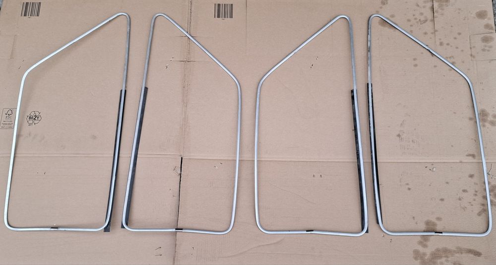 Aluminiowe ramki szyb drzwi Fiat 126p Maluch