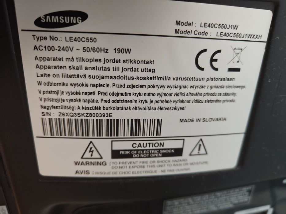 Samsung LE40C550 телевизор