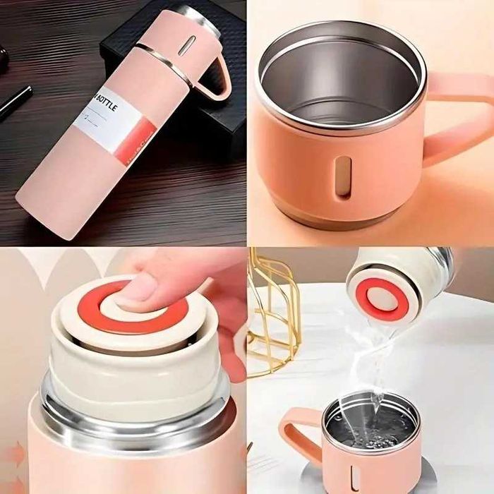 Conjuntos garrafa térmica e chávenas. Conjuntos de oferta. Novos.