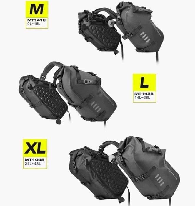 Боковая  мотосумка 28 L (2×14 л) Rhinowalk водонепроницаемые на мотоцикл эндуро кофр
