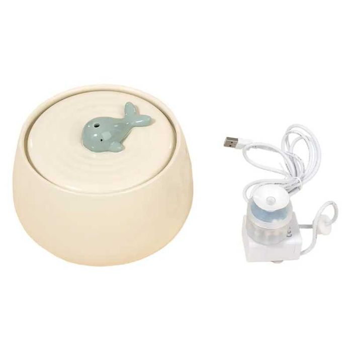 TIAKI ceramiczna fontanna dla kota Wieloryb