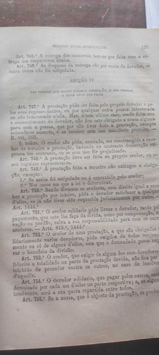 Código Civil Portuguez Annotado de A. Cardoso Paul - 1879 (Relíquia)