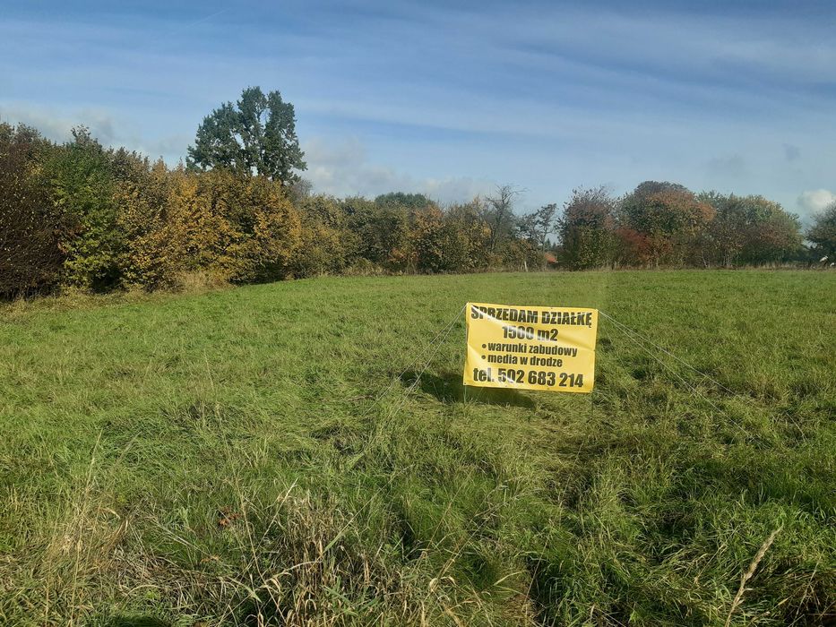 Działka z warunkami zabudowy, 1500 m2, Błeszno