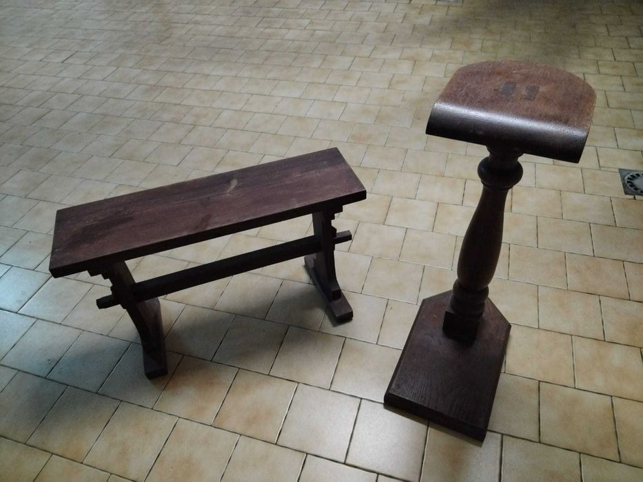 Banco de capela  + Suporte Bíblia + Cadeira Baloiço