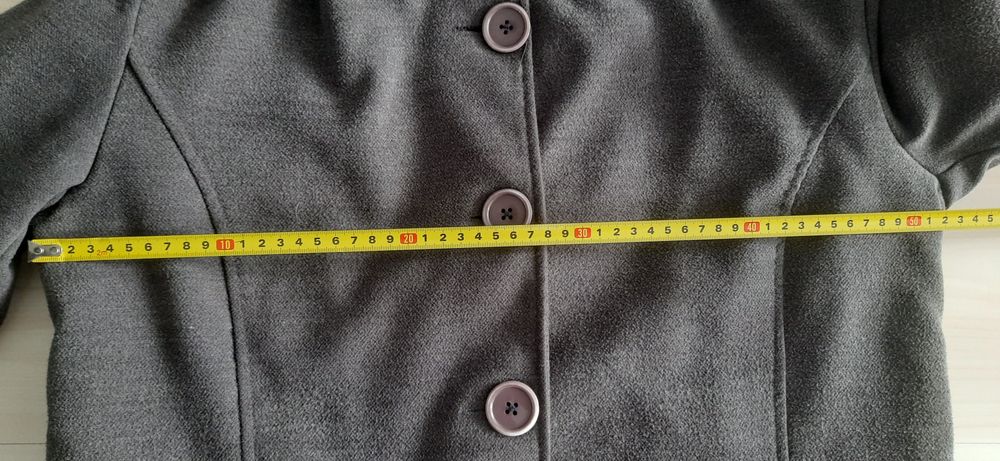 Szary Klasyczny Płaszcz r.L/XL