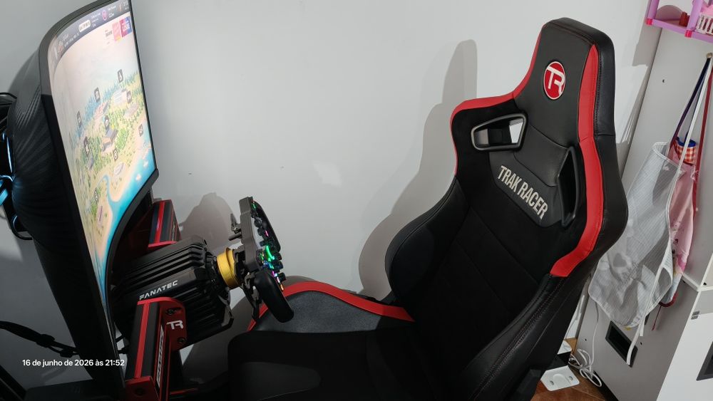 Assento Simracing Trakracer + Suporte Ajustável