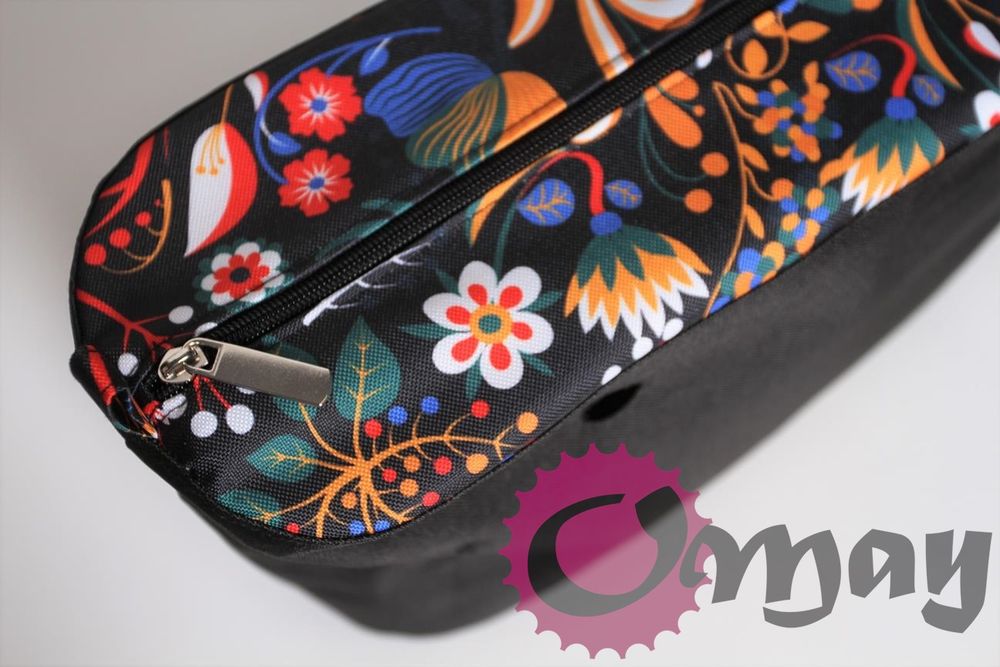 organizer OBAG STANDARD nowy folk czarny 2 kieszenie wkład OMAY
