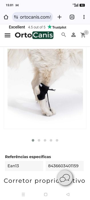 Corrector Pata Cão Tamanho S