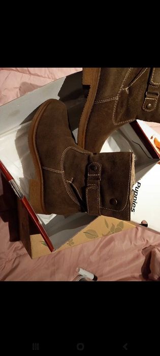 Botas rasas caqui quentes p criança e meninas - 35 - Hush Puppies