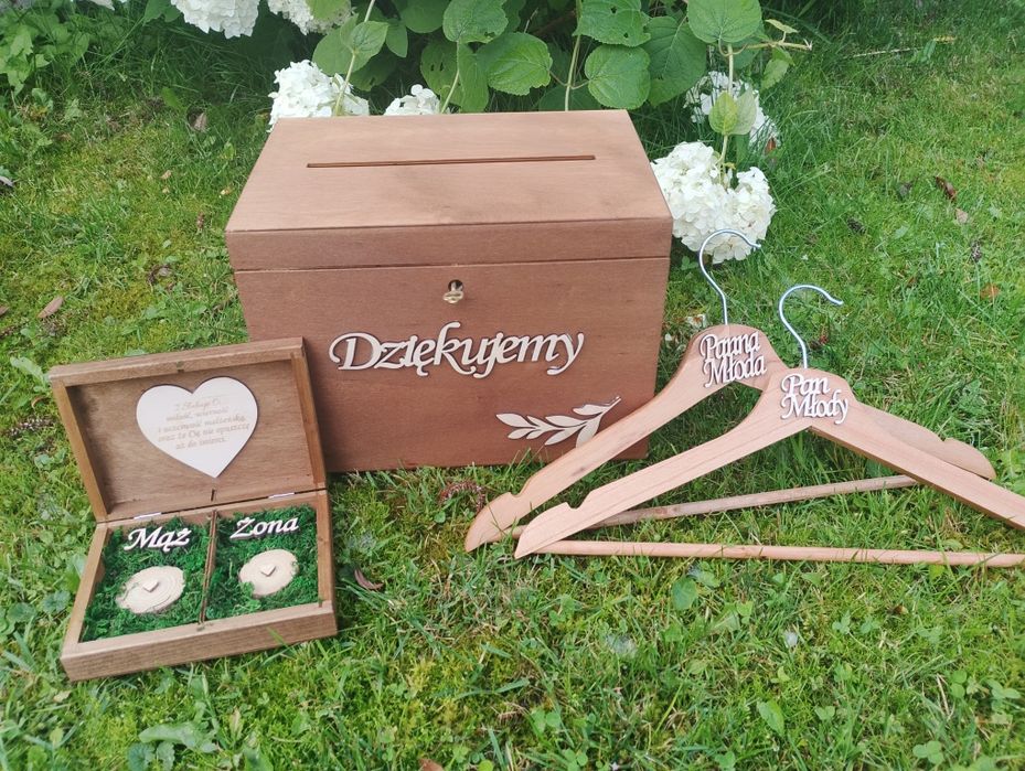 Zestaw pudełek weselnych