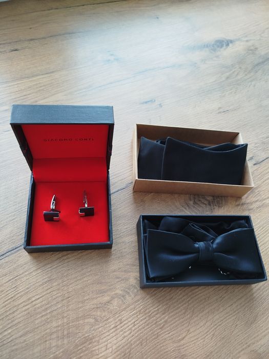 Garnitur smokingowy Giacomo Conti + dodatki