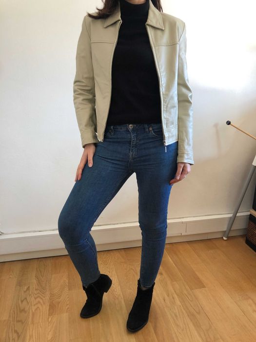 Blusão Bege Salsa em Pele