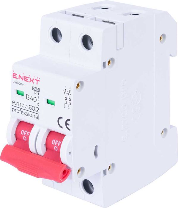 Wyłącznik nadprądowy bezpiecznik PRO. B40 40A 2P