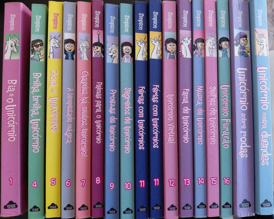Livros da coleção "Bia e o Unicórnio"