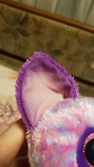 Ty Beanie babies глазастик розовый лемур BECCA 15 см оригинал