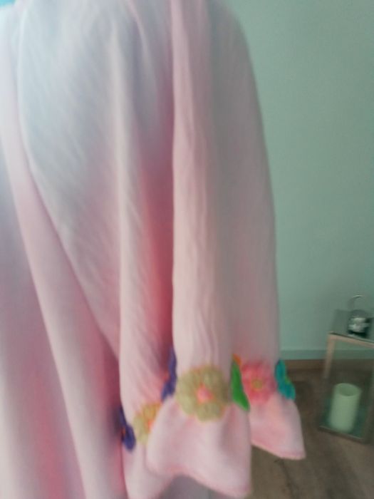 Sukienka luzna roz pastel 42 44 damska lato