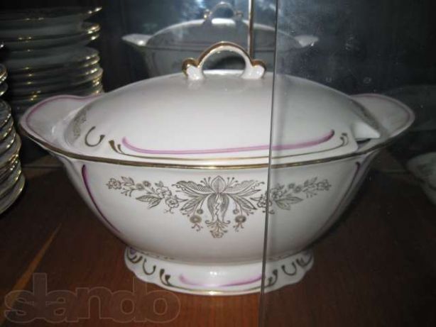 Супница фарфоровая Коростень, СССР