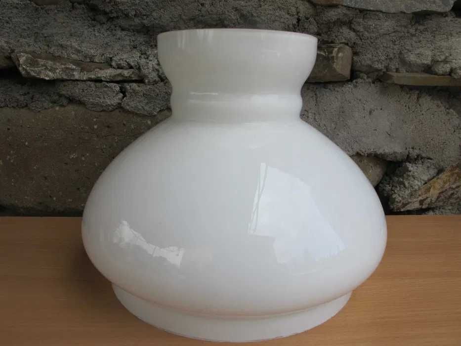 Duży szklany Klosz do lampy naftowej_ALADYN_otwór montaż 192 mm